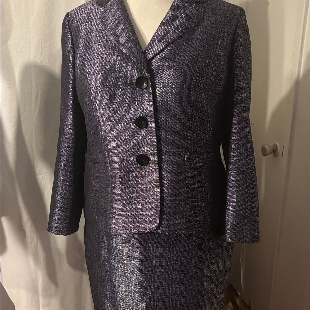 Kasper Women's Textured Purple Suit